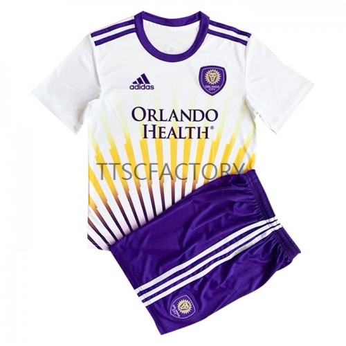Orlando City Fodboldtrøjer Børn Udebanesæt 2022/23 Kort ærmer Orlando City Fodboldtrøjer Børn Udebanesæt 2022/23 Kort ærmer